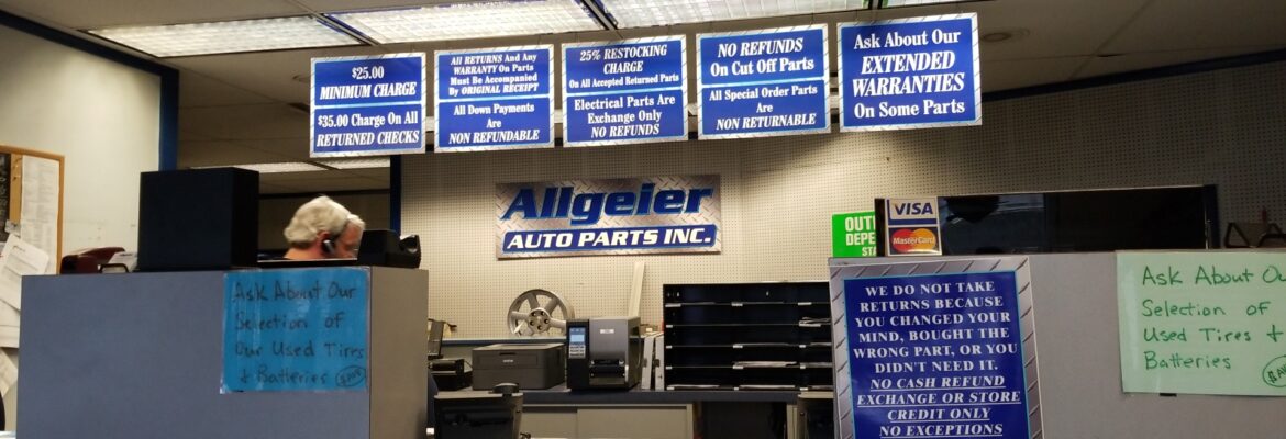Allgeier Auto Parts Inc. – Auto parts store In Cincinnati OH 45247