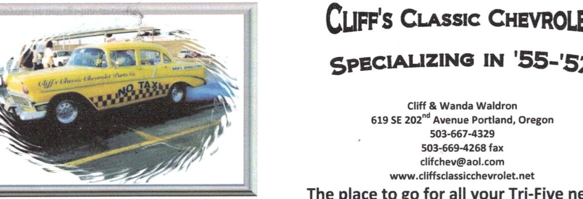 Cliff’s Classic Chevrolet Parts Co. – Auto parts store In Portland OR 97233