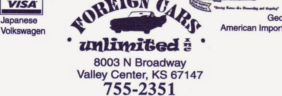 Foreign Cars Unlimited Inc. – Auto parts store In Valley Center KS 67147