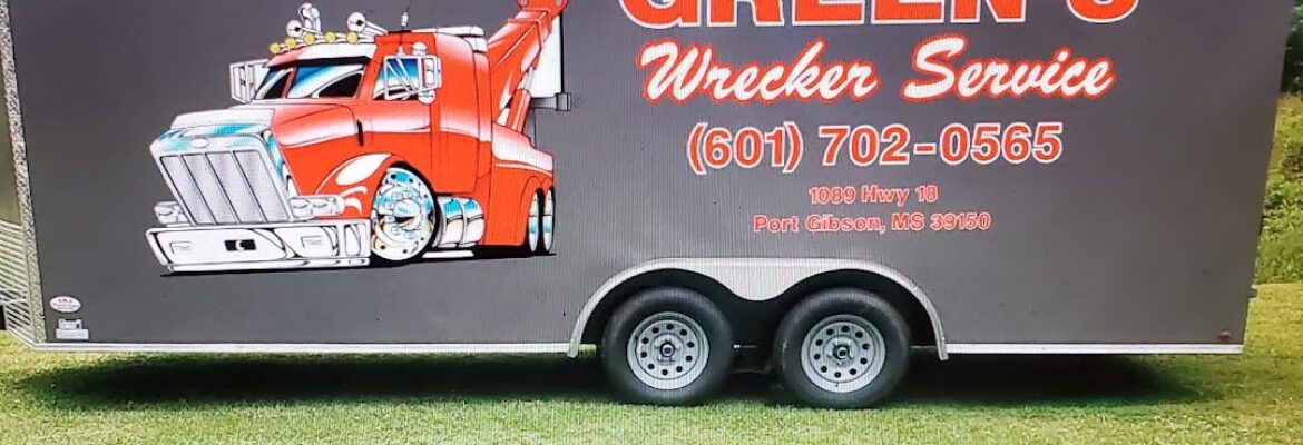 Green’s Wrecker Service LLC – Towing service In Port Gibson MS 39150