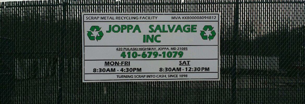 Joppa Salvage – Scrap metal dealer In Joppatowne MD 21085