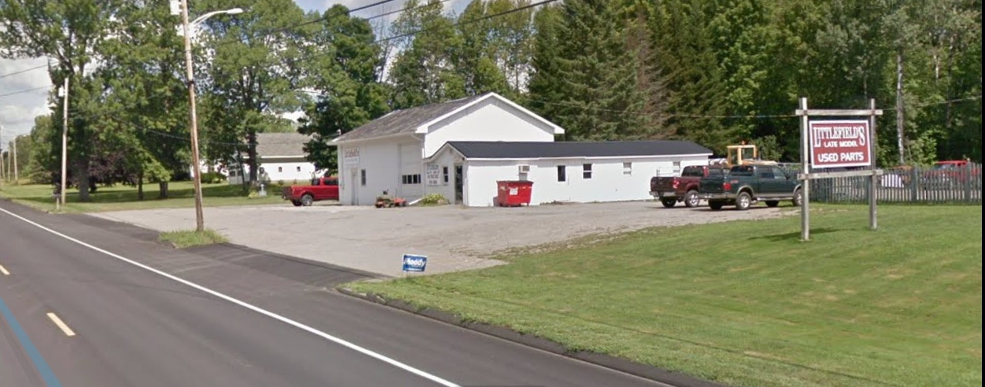 Littlefield's Garage Auto repair shop In Corinna ME 4928 Junkyard Map