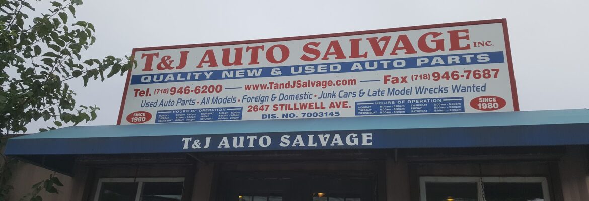 T & J Salvage Corporation – Auto parts store In Brooklyn NY 11223
